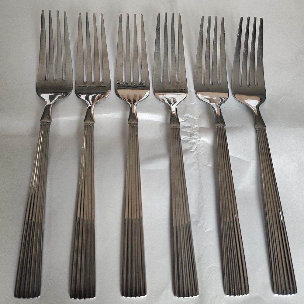 Martha Stewart Essentials MSE Stainless Dinner Forks Set Of 6 Forks